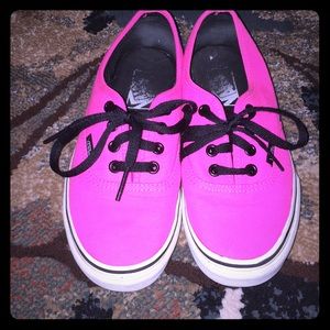 Hot neon Pink vans